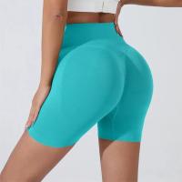 Pantalones cortos deportivos de realce de cadera color melocotón para mujer, pantalones cortos ajustados de tres puntos para adelgazar el vientre, entrenamiento para correr, pantalones de secado rápido - details 5