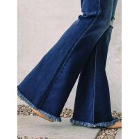 Pantalones vaqueros de mezclilla de cintura alta para mujer Pantalones deshilachados rasgados de estilo coreano - details 4