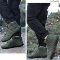 Botas de nieve de invierno para hombres y mujeres, zapatos descalzos forrados de piel cálida, repelente al agua, caja de punta ancha, botines ligeros para exteriores - details 18