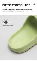 Nuevas zapatillas de suela gruesa suave de EVA para mujer, moda de verano, sandalias para el hogar, zapatos de playa para hombre - details 2