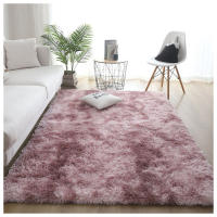 Luxurious Bed Side Plush Carpets Tie-Dyed Pink Soft Modern Bedroom Rug for Nursery Room Home Decor - details 7