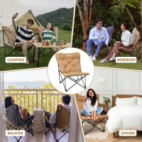 Silla de camping acolchada cómoda portátil de algodón al por mayor, silla plegable para exteriores, picnic, pesca, carga 136 kg - details 7