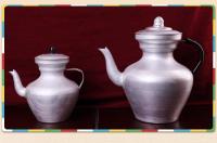 Té de mantequilla, hervidor de agua respetuoso de estilo étnico tibetano espesado de aluminio, tetera de aceite de mantequilla, color plateado - details 1