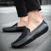 Mocasines transpirables de cuero genuino, mocasines informales, zapatos de cuero para hombres, zapatos planos formales de conducción italiana - details 28