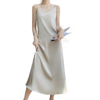Elegante Vestido de Seda Satinada de Estilo Francés Vestido Largo 2025 con Cuello en V y Fondo de Rodilla - details 17