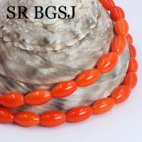 5x9mm blanco rojo rosa Olivary arroz Natural mar bambú Coral suelto DIY hallazgos fabricación de joyas cuentas de semillas hebra 15" - details 7