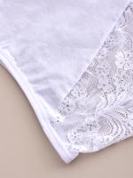 Lote de 4 bragas sexy de encaje para mujer, de color sólido, cómodas y transpirables, a la moda de alta elasticidad ajustadas, tejido de nailon con detalles de encaje a la moda de estructura de punto de color sólido - details 4