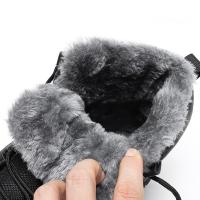 Botas De Invierno Con Piel Antideslizantes Impermeables Para Hombre Botas De Nieve Alta Top Microfibra Cuero Sintético Lining De Plush - details 30