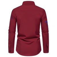 Camisa de Manga Larga con Estampado de Flor Camisas Casuales para Hombres en Otoño - details 29
