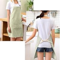 Delantal fino de algodón y lino para mujer, cocina casera, verano, 2 unidades - details 2