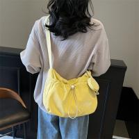 Bolso de hombro con cordón informal coreano, bolso cruzado plisado ligero de gran capacidad, bolso de viaje con cremallera de diseñador minimalista - details 13