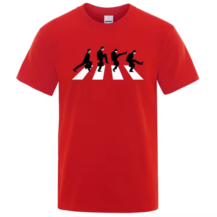 Camiseta de hombre con estampado Monty Python, camisa de manga corta, casual, marca, verano, 2025 - 1