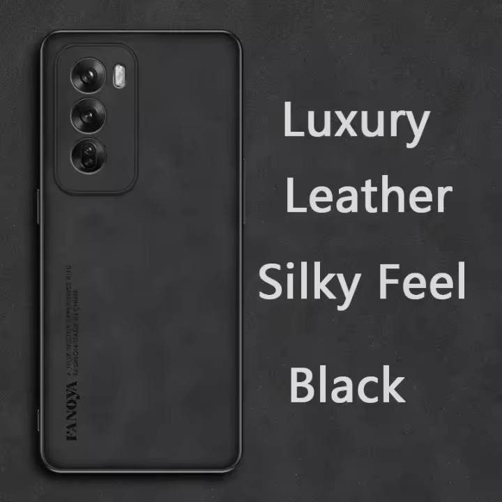 Teléfono de cuero retro para OPPO 12/ Reno 12 Pro, funda protectora a prueba de golpes para prevención de caídas - 1
