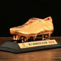 Trofeo del máximo goleador del partido de fútbol, ​​Premio Golden Boot, tres de oro, plata y bronce, suministros para fanáticos - details 1
