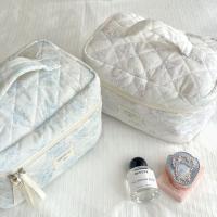 Bolso de Cosméticos Floral Vintage Pequeño, Aretes, Algodón Encajado Ideal para Viajes - details 7