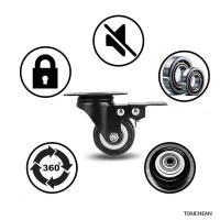 Jeu-4 ruletas pivotantes, rules con freins, fortes, carga 200 kg - details 1