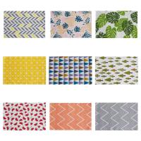 Tapete de mesa duradero con forma de flor y hoja de plátano, tapete de comedor de Dacron multiusos creativo de doble cara, absorbe el agua, Universal, 4 Uds. - details 2