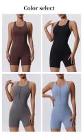 Ropa deportiva con cremallera para mujer, corsé corto de Lycra para mujer, ropa de entrenamiento, conjunto de gimnasio, ropa deportiva - details 0