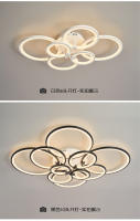 Lámpara de araña Led para decoración del hogar, accesorios de techo modernos, anillos calientes, iluminación para dormitorio y sala de estar - details 4
