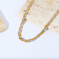 Collar EILIECK 316L Acero Inoxidable 3en1 Cadena Giratoria Para Mujer Niña Joyería De Moda Collar Cuello Plano Para Fiesta - details 11