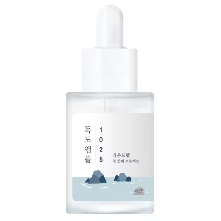 Ampolla Dokdo de laboratorio redondo caliente 1025 (suero |   Hidratante, Calmante, Nutritivo instantáneo, Ácido hialurónico, Fórmula acuosa sin perfume - 1