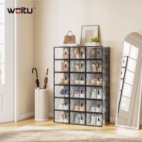 Cajas de Zapatos de Plástico Transparentes Apilables y Plegables Organizador de Zapatos para Armario con Tapa Frontal - details 20