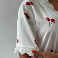 Conjunto de Pijama de Manga Corta para Mujer Pantalones de Hogar Sueltos en Talla Grande - details 13