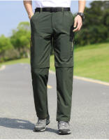 Pantalones de senderismo de secado rápido para hombre, pantalones de pesca ligeros convertibles, pantalones de trabajo Cargo con cremallera - details 1