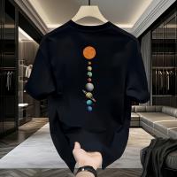 Camiseta Casual de Manga Corta con Estampado de Planeta del Sistema Solar - details 3