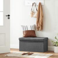 Baúl de Almacenamiento Plegable 38 x 76 x 38 cm Soporte hasta 300 kg Ideal para Sala de Estar Dormitorio - details 2