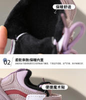 Invierno para niñas, nuevos zapatos deportivos antideslizantes gruesos apilados para niños, dos pares de zapatos de algodón - details 3