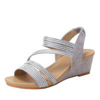 Sandalia sandalias de cuña para mujer con suela blanda, zapatos Simia, plataforma impermeable, zapatos romanos con correa recta - details 1