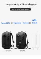 Mochila de compresión al vacío para hombre, bolsa de viaje para ordenador portátil de 17 pulgadas, de gran capacidad, para negocios y escuela - details 2