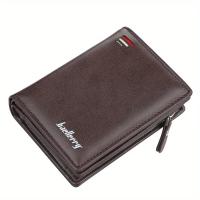 Baellerry-cartera corta de cuero PU con cremallera para hombre, monedero Vintage de gran capacidad, tarjetero - details 7