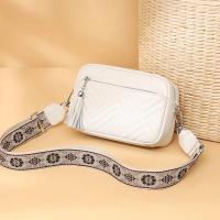Bolso de Mano de Cuero Genuino para Mujer Color Sólido con Borlas Bolso de Hombro de Cuero de Vaca - details 2