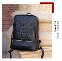 Mochila de negocios de cuero genuino de los hombres, mochila de piel de vaca de capa superior - details 13