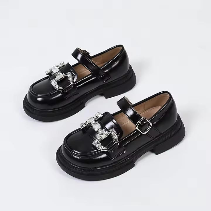Zapatos de princesa de estilo británico para niña pequeña, zapatos escolares para estudiantes de secundaria - 1