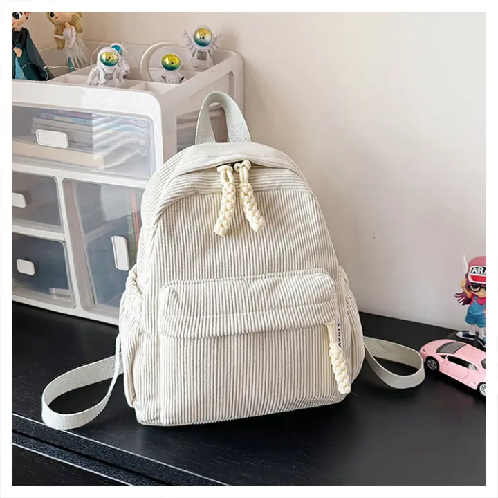 mochila, pequeña, nueva, moda, mochila, pana, estudiante, pana, gran oferta, viajes - 1