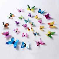 Pegatina de pared creativa de mariposa luminosa 3D, 12 piezas, arte moderno, decoraciones para el hogar, regalo DIY - details 4