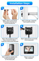 Timbre inalámbrico Ojo de gato, cámara de videovigilancia con WIFI, Radar, intercomunicador Visual gran angular de 1080 °, detección de movimiento PIR, 120 P - details 10