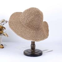 Gorra de Playa de Verano 2023 Sombrero de Paja para Mujer Sombrero de Alta Calidad con Color Puro - details 2