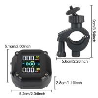 Sistema de supervisión de presión de neumáticos TPMS para motocicleta, 0-6,6 bar, 2 sensores, pantalla colorida precisa, probador de neumáticos, accesorios para motocicleta - details 7