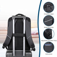 Mochila de negocios de gran capacidad para hombres, bolsas multifuncionales para computadora, mochilas impermeables para computadora portátil con carga USB - details 1