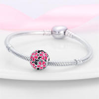 Perla de Cerezo Rosa Mágica en Plata 925 Original para DIY Pulsera de 3mm Joyería de Ladies Regalo de Cumpleaños con Piedra Principal Natural - details 16