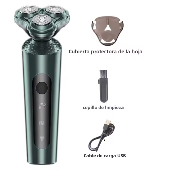 Nueva afeitadora eléctrica 9D Afeitadora flotante recargable por USB Limpieza completa del cuerpo - 1