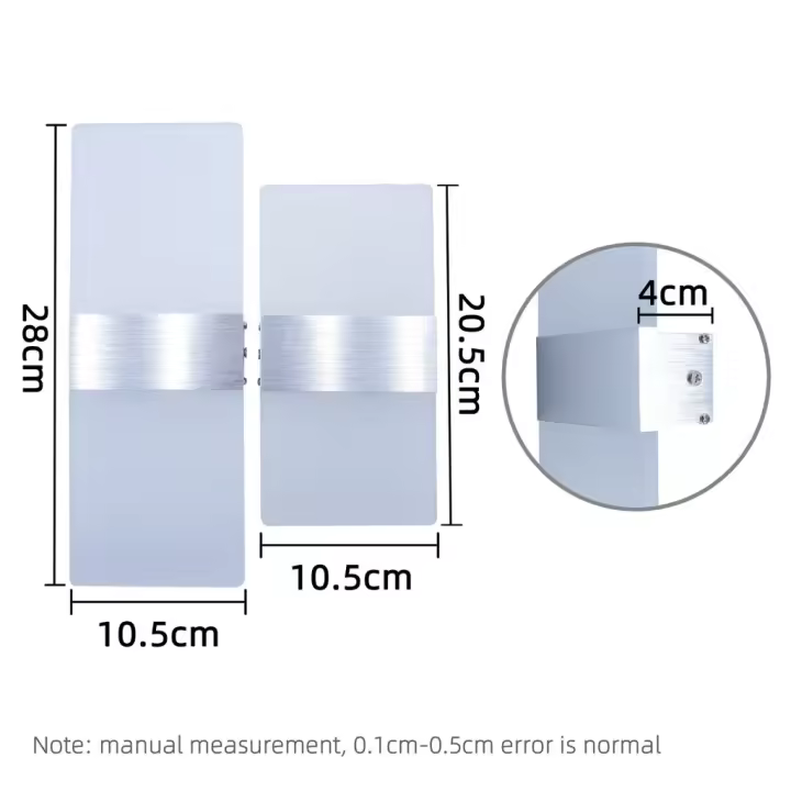 Lámpara de pared minimalista moderna, luz de pared LED interior, cable acrílico de aluminio, apliques de escalera para dormitorio, sala de estar y pasillo - 1