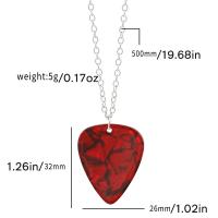 Cosplay corazón guitarra púas colgante joyería collar gargantilla accesorio accesorio regalo de Halloween - details 0