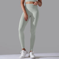 Pantalones de yoga sin costuras para mujer, ropa deportiva Fiess, leggings de cintura alta, pantalones de ejercicio para correr, 11 colores - details 31