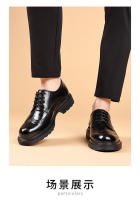 Nuevos zapatos de cuero para hombres zapatos de cuero formales estilo británico marrón que aumentan los zapatos de cuero de negocios hombres - details 11