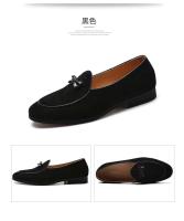 Zapatos casuales de hombre de cuero moca de moda plana patentada - details 9